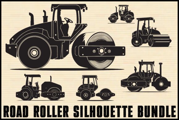Download Road Roller Silhouette Bundle - Premium Bundle