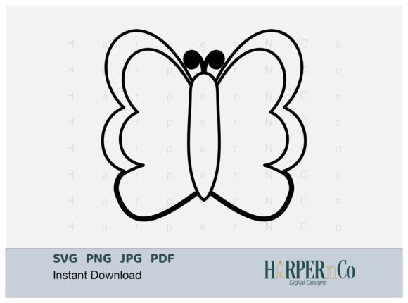 Download BUTTERFLY OUTLINE 9 SVG PNG Cut EPS File - Premium Resources